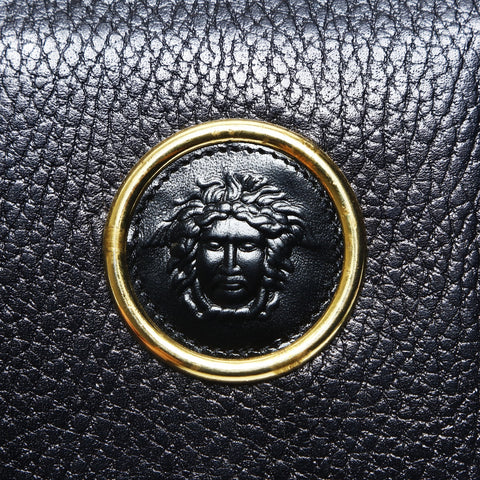 VERSACE GIANNI VERSACE Medusa Leather Mini Bag Pouch black WS23666