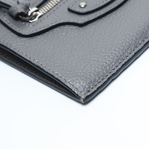 BALENCIAGA Neo Classic Leather Coin Card Case gray WS23675