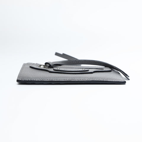 BALENCIAGA Neo Classic Leather Coin Card Case gray WS23675