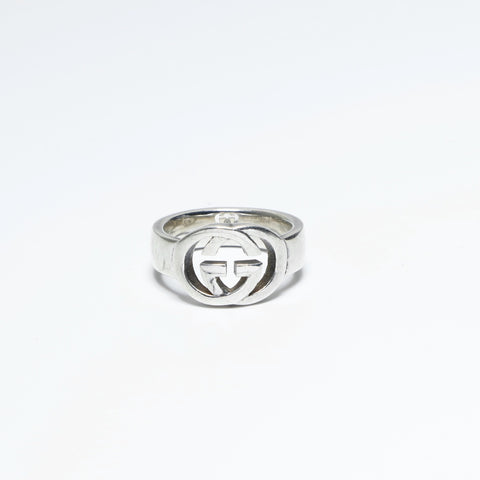 GUCCI Interlocking G 925 #11 Ring Silver WS23676