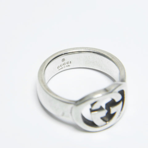 GUCCI Interlocking G 925 #11 Ring Silver WS23676