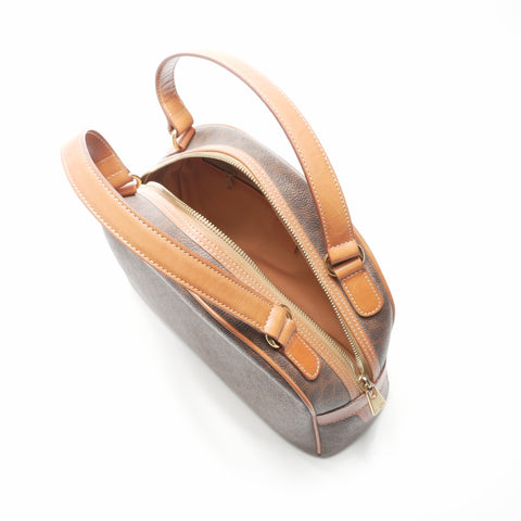 CELINE Macadam PVC Handbag Brown WS23678