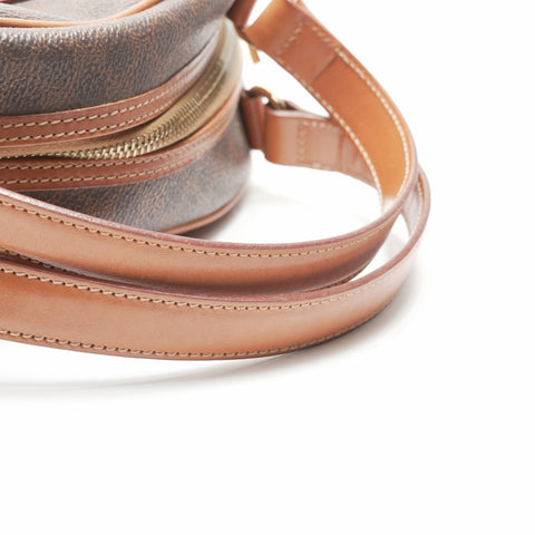 CELINE Macadam PVC Handbag Brown WS23678