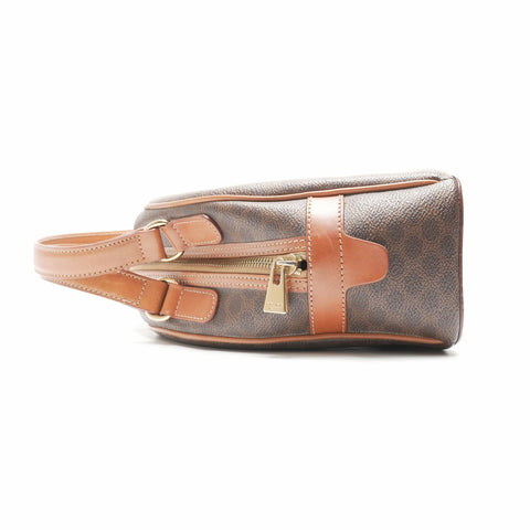 CELINE Macadam PVC Handbag Brown WS23678