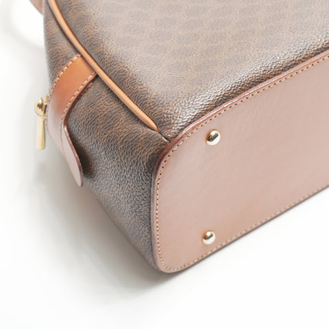CELINE Macadam PVC Handbag Brown WS23678