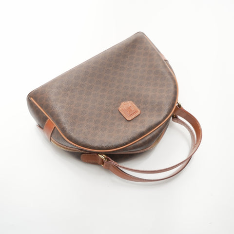 CELINE Macadam PVC Handbag Brown WS23678