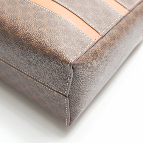 CELINE Macadam PVC Handbag Brown WS23679