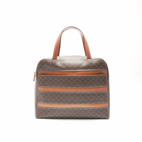 CELINE Macadam PVC Handbag Brown WS23679