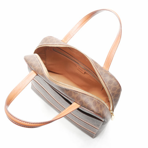 CELINE Macadam PVC Handbag Brown WS23679