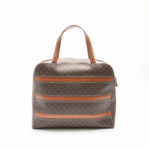 CELINE Macadam PVC Handbag Brown WS23679