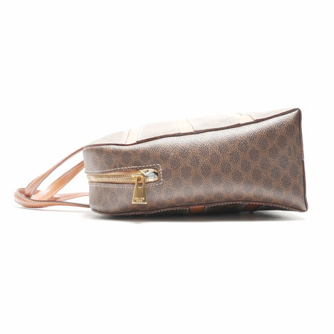 CELINE Macadam PVC Handbag Brown WS23679