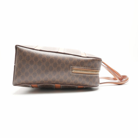 CELINE Macadam PVC Handbag Brown WS23679