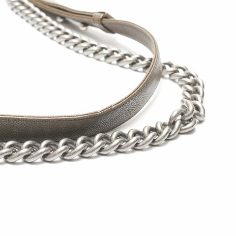 CHANEL No. 23 2016-2017 Caviar Skin Boy Chain Shoulder Bag khaki WS23680