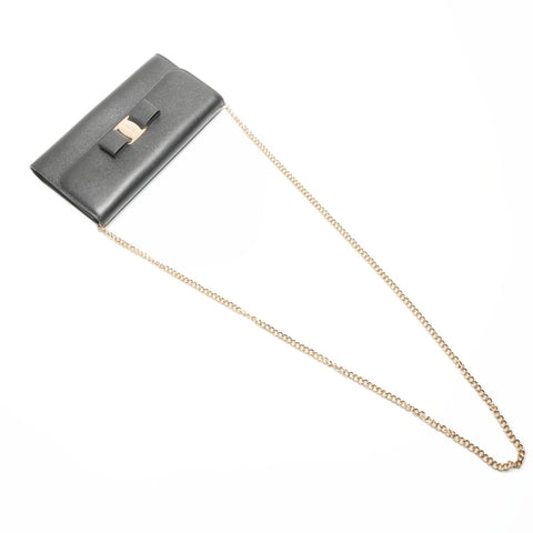 Salvatore Ferragamo Vala Chain Shoulder Bag black WS23685