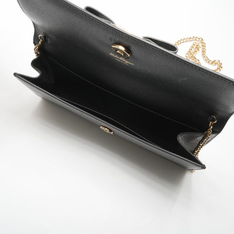 Salvatore Ferragamo Vala Chain Shoulder Bag black WS23685