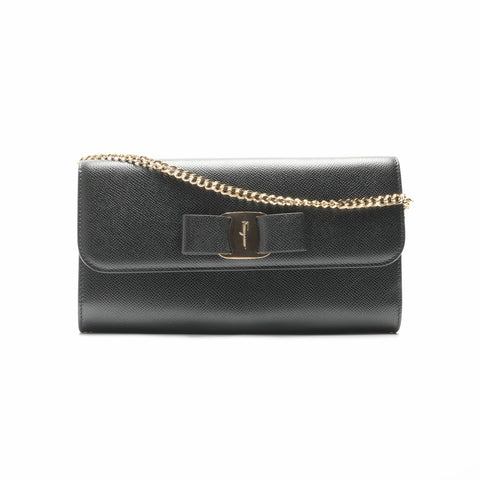 Salvatore Ferragamo Vala Chain Shoulder Bag black WS23685