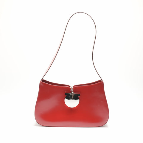 Salvatore Ferragamo Gancini One Shoulder Bag Red WS23686