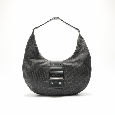 Christian Dior Trotter Street Chic Hobo Bag Shoulder Bag black WS23691