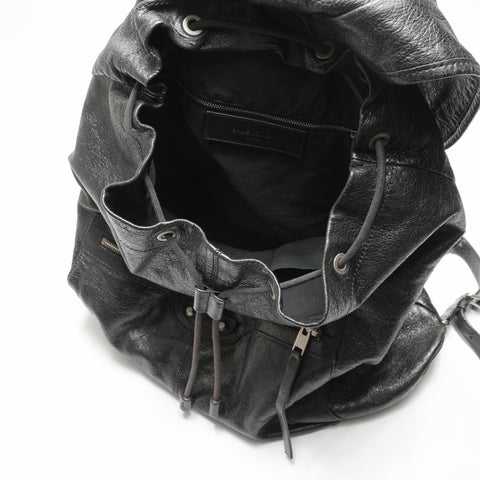 BALENCIAGA Leather Traveler Backpack  Daypack black WS23696