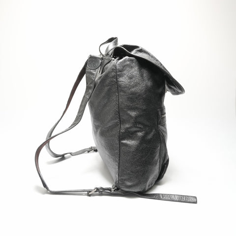 BALENCIAGA Leather Traveler Backpack  Daypack black WS23696