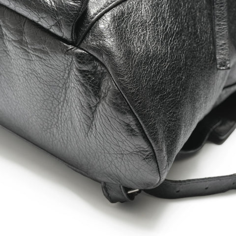 BALENCIAGA Leather Traveler Backpack  Daypack black WS23696