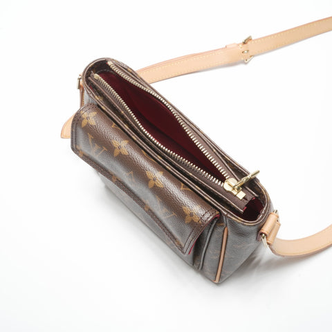 LOUIS VUITTON 2005 M51165 Monogram Viva Cite PM Shoulder Bag Brown WS23699