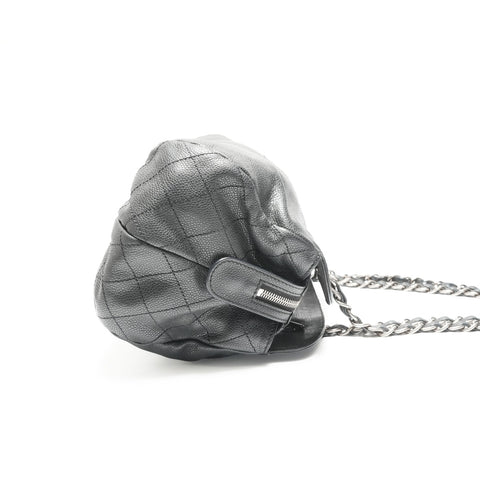 CHANEL No. 13 2009-2010 Caviar COCO Mark Chainshoulder Shoulder Bag black WS23700