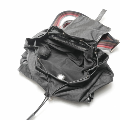 FENDI Zucchino Nylon Backpack  Daypack black WS23703