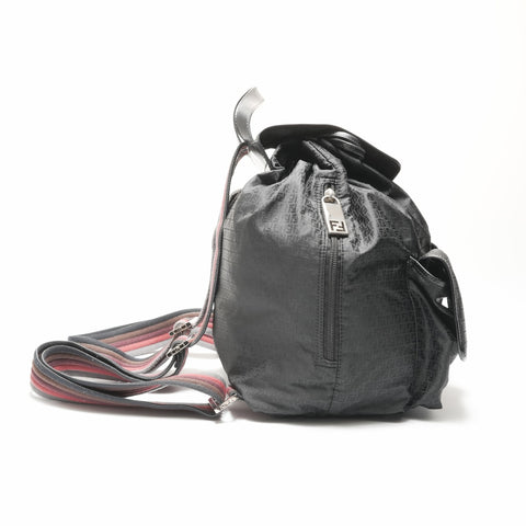 FENDI Zucchino Nylon Backpack  Daypack black WS23703