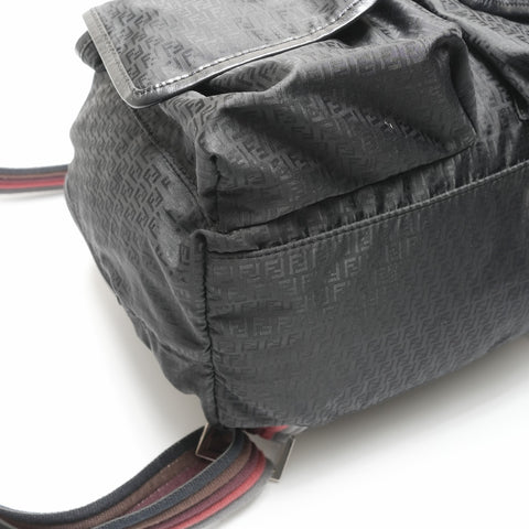FENDI Zucchino Nylon Backpack  Daypack black WS23703