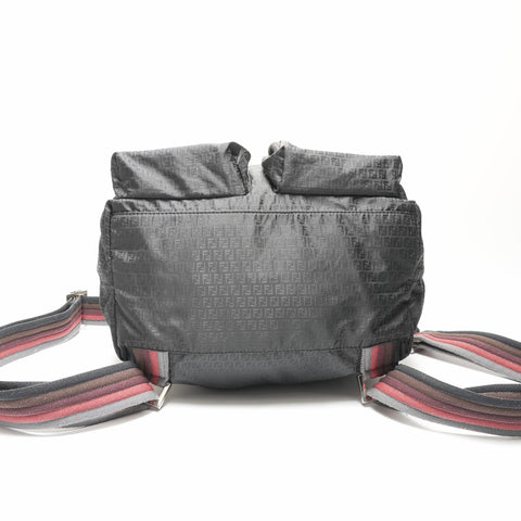 FENDI Zucchino Nylon Backpack  Daypack black WS23703