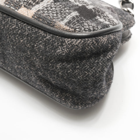 CHANEL 10th series Tweed COCO Mark Shoulder Bag gray WS23707
