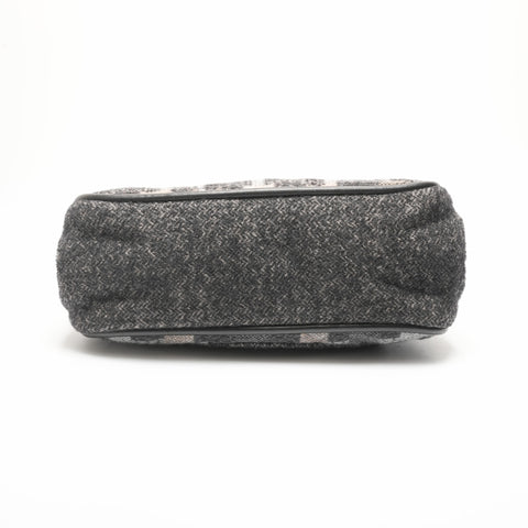 CHANEL 10th series Tweed COCO Mark Shoulder Bag gray WS23707