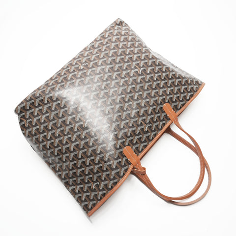 GOYARD Saint Louis PM Tote Bag in Brown Goyardine Canvas Tote Bag Brown WS23709