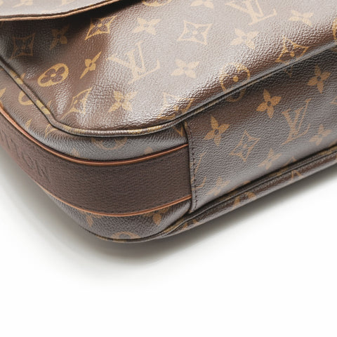 LOUIS VUITTON 2009 Monogram Messenger Bobur MM Shoulder Bag Brown WS23712