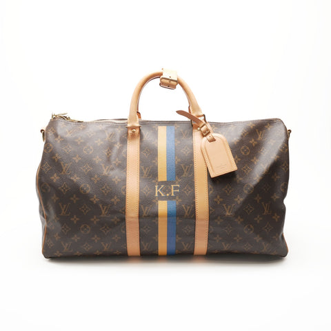 LOUIS VUITTON 2010 Monogram Keepall Bandouliere 50 Boston bag Brown WS23715