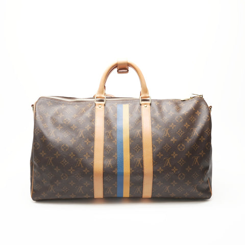 LOUIS VUITTON 2010 Monogram Keepall Bandouliere 50 Boston bag Brown WS23715