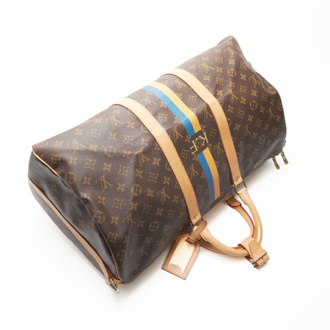 LOUIS VUITTON 2010 Monogram Keepall Bandouliere 50 Boston bag Brown WS23715