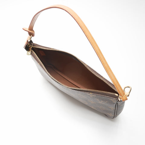 LOUIS VUITTON 2002 Monogram Pochette Accessoires Shoulder Bag Brown WS23717
