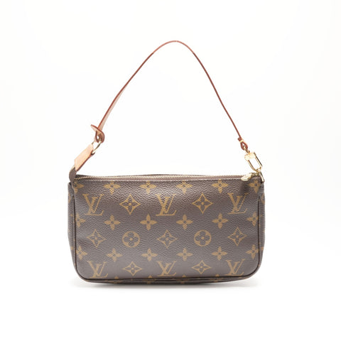 LOUIS VUITTON 2002 Monogram Pochette Accessoires Shoulder Bag Brown WS23717