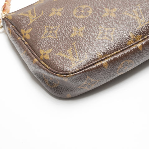 LOUIS VUITTON 2002 Monogram Pochette Accessoires Shoulder Bag Brown WS23717