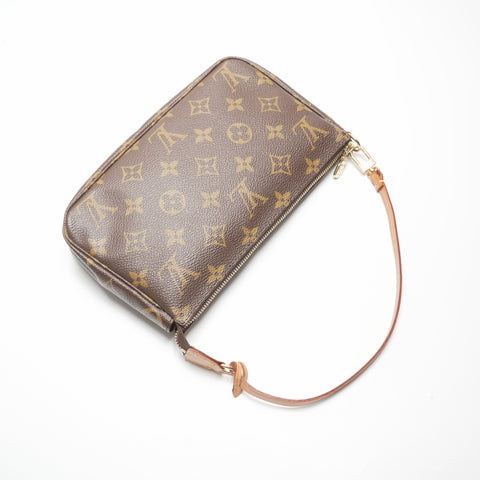LOUIS VUITTON 2002 Monogram Pochette Accessoires Shoulder Bag Brown WS23717