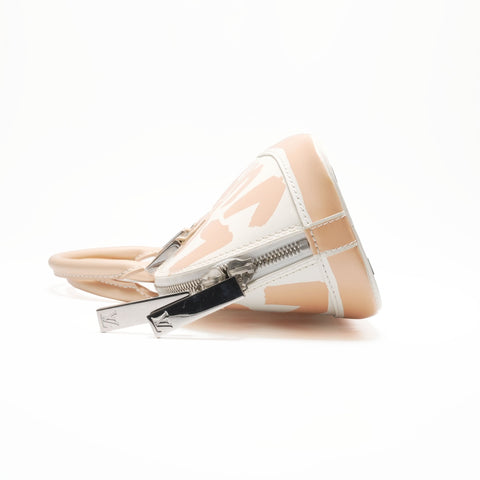 LOUIS VUITTON 2001 Graffiti Alma Horizontal Handbag White beige WS23722