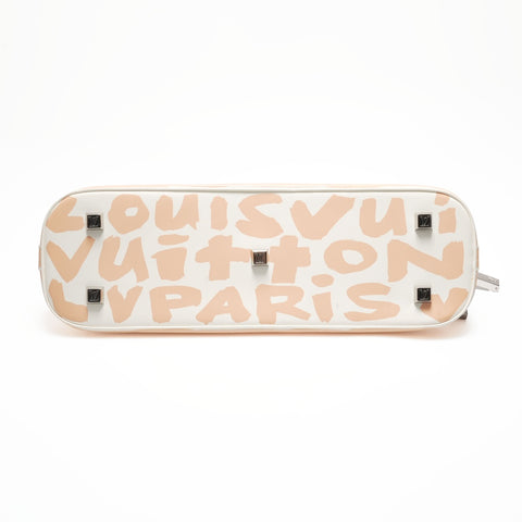 LOUIS VUITTON 2001 Graffiti Alma Horizontal Handbag White beige WS23722