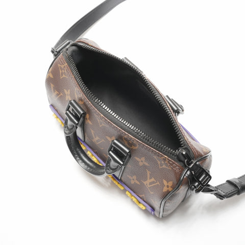 LOUIS VUITTON Monogram Keepall XS LV Rubber Shoulder Bag Brown WS23727