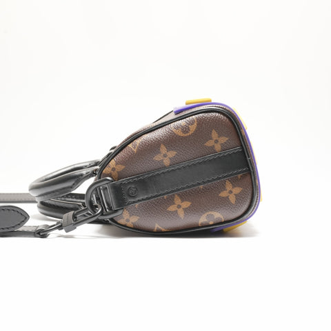 LOUIS VUITTON Monogram Keepall XS LV Rubber Shoulder Bag Brown WS23727