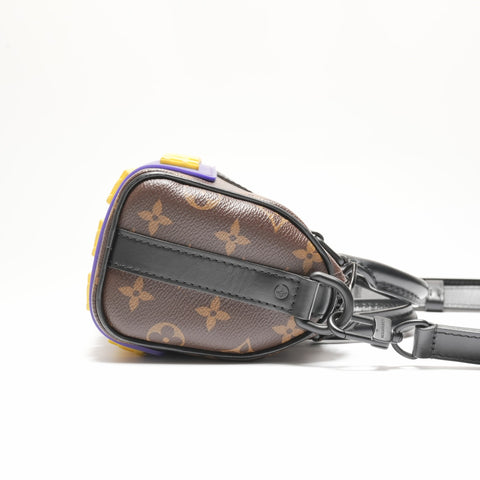 LOUIS VUITTON Monogram Keepall XS LV Rubber Shoulder Bag Brown WS23727