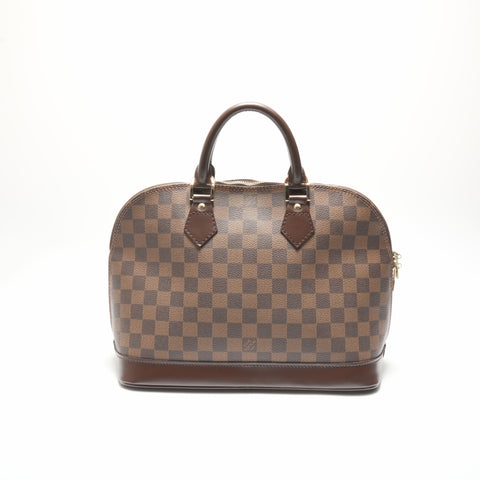 LOUIS VUITTON 2003 Damier Alma PM Handbag Brown WS23728