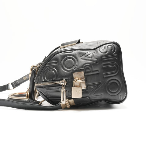 LOUIS VUITTON 2008 Paris Speedy Mini Paris Limited Edition Handbag black WS23730