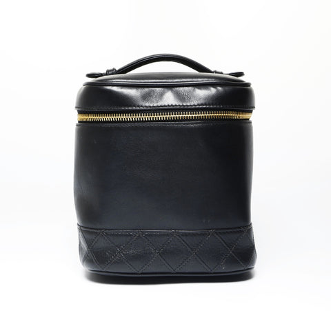 CHANEL No. 3 1994-1999 Vanity Bicolore Handbag black WS23732